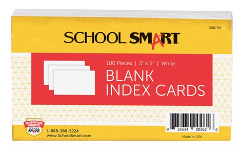 school smart index cards|School Smart Index Cards, White.